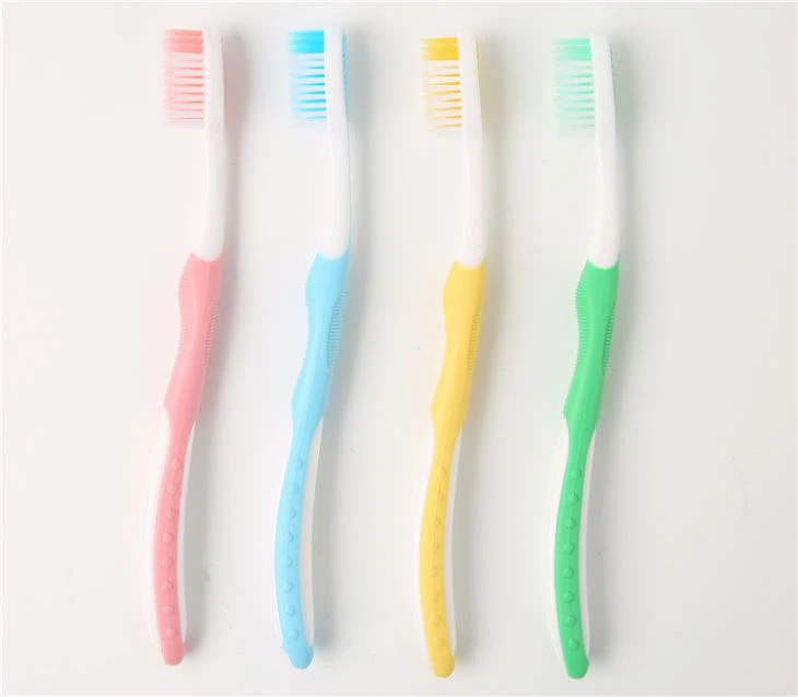 adult Rubber Handle Nylon Soft Toothbrush